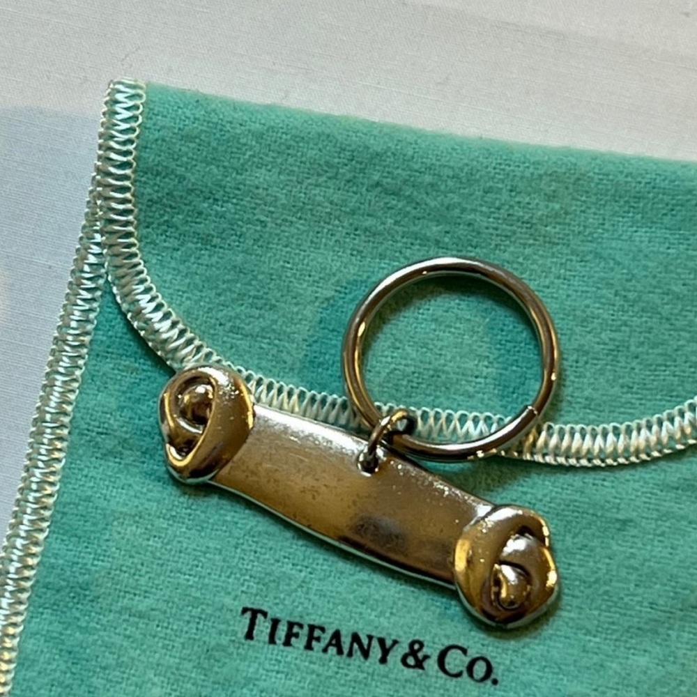 🐾🐶Dog Bone Name Charm 1999 Tiffany 50mmx12mm
